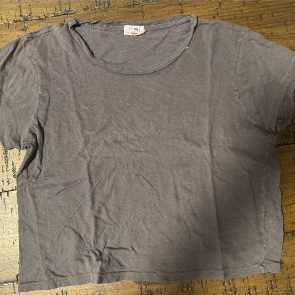 Re/done crop wide tshirt